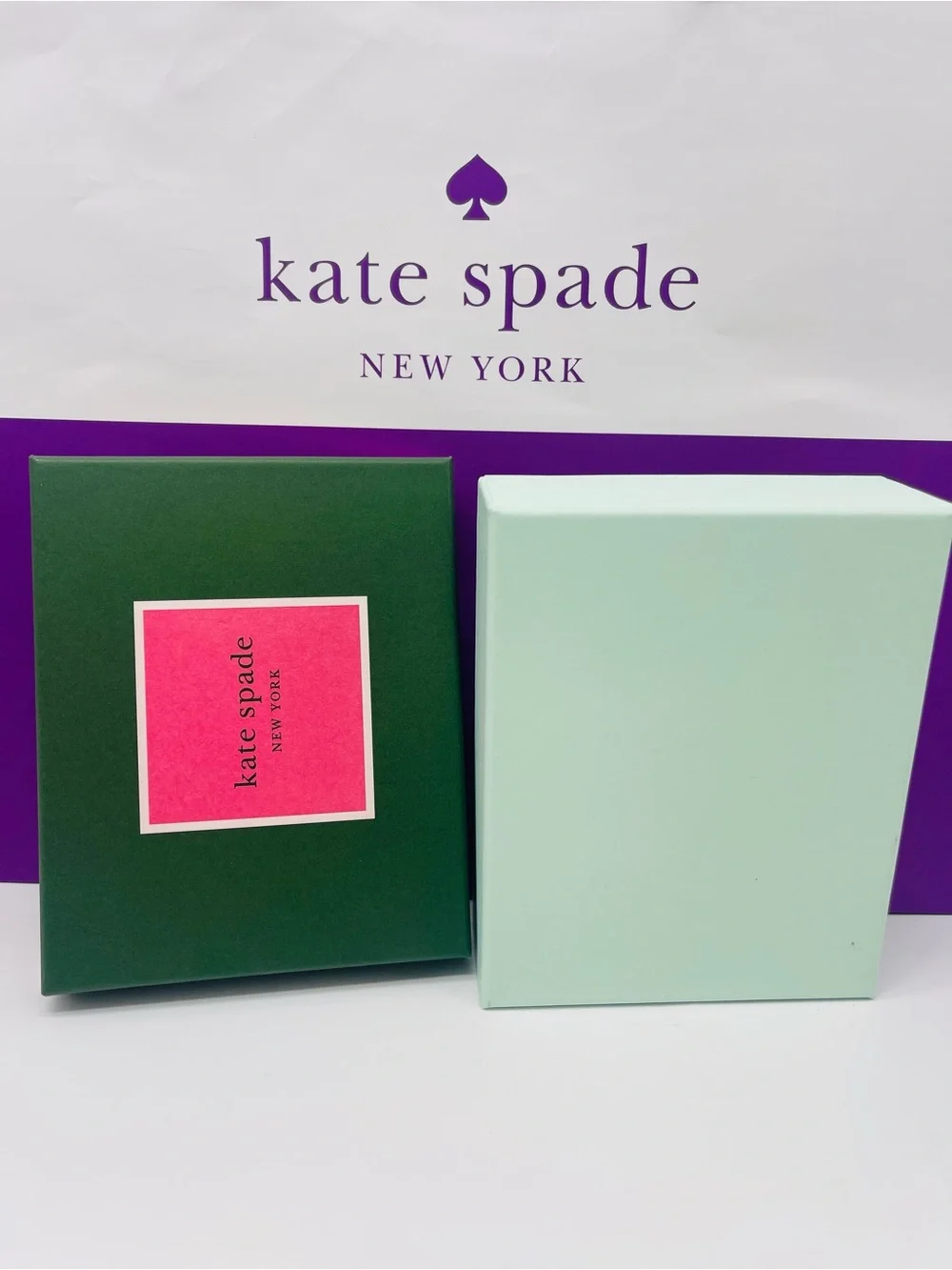 kate spade Green Box with Pink Label New